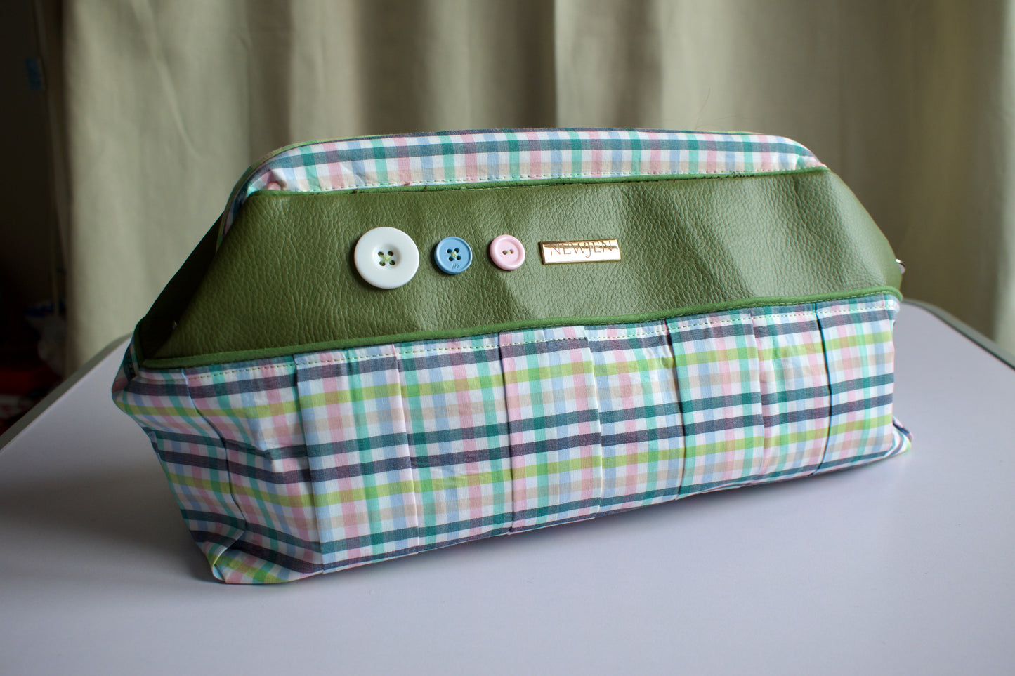 sac NAOS vert pochette bandoulière artisanale NewJen sac à plis tendance unique série ultra limitée