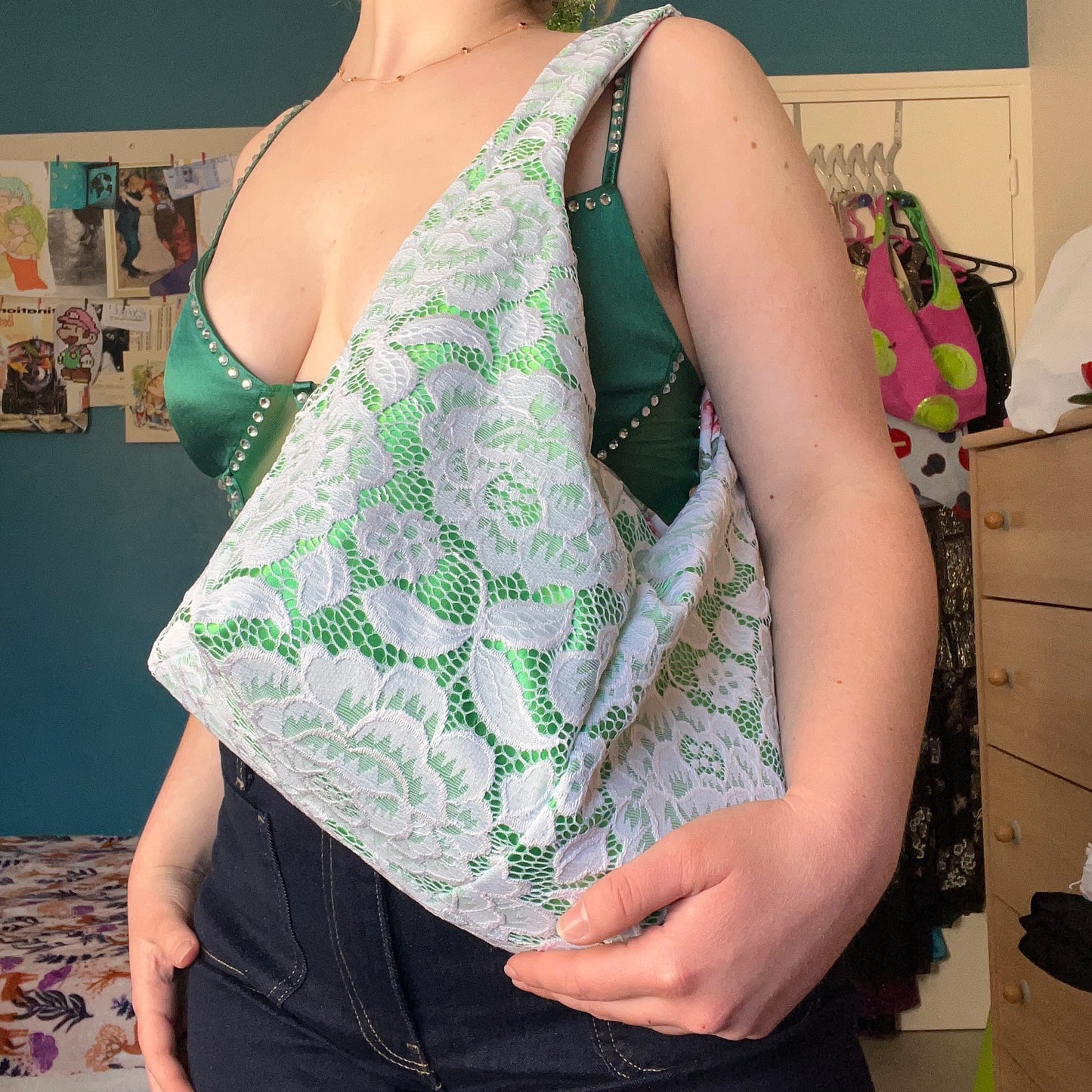 Sac d'épaule ALYA - vert émeraude