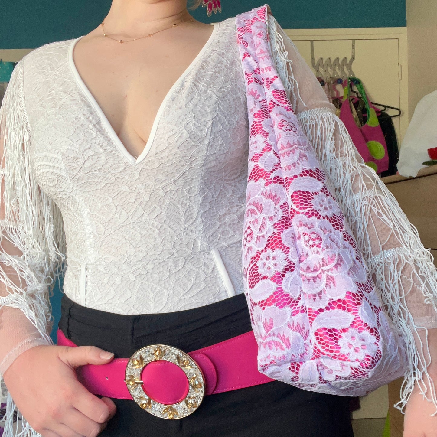 Sac d'épaule ALYA - rose pivoine